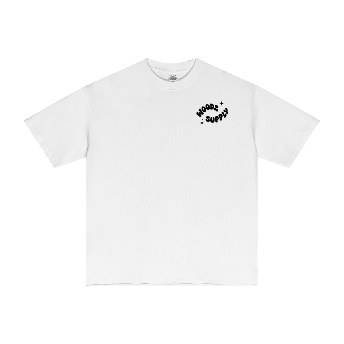 275GSM Men’s Raw-Edge Pigment-Wash T-shirt White