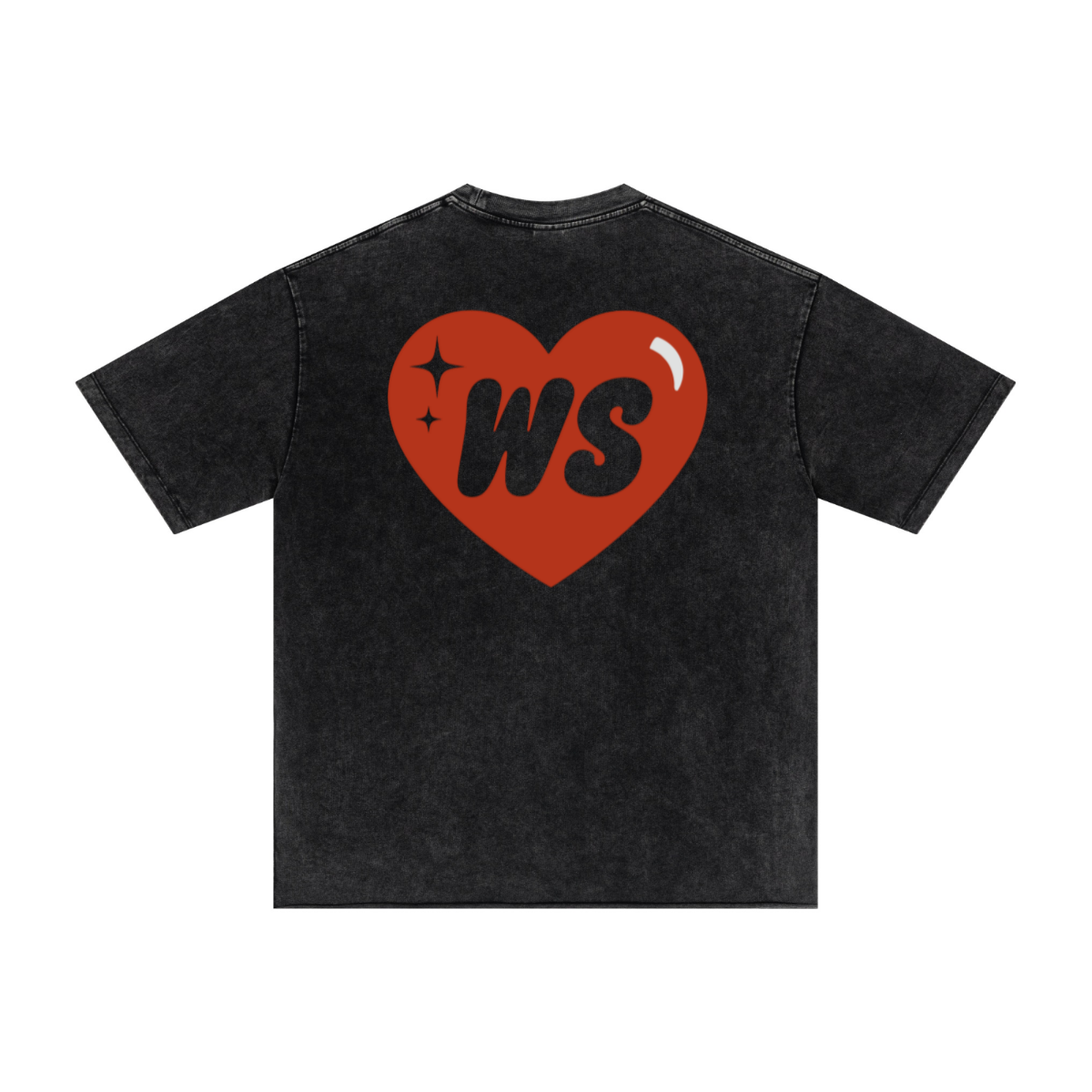 275GSM Men’s Raw-Edge Pigment-Wash T-shirt Snow Wash