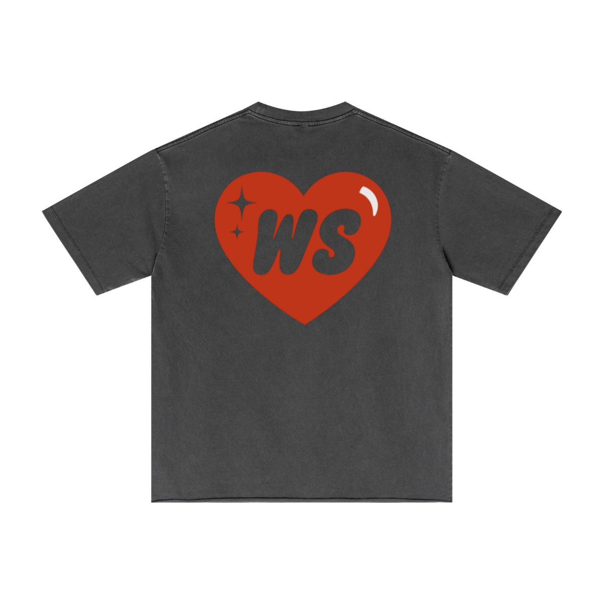 275GSM Men’s Raw-Edge Pigment-Wash T-shirt Dark green