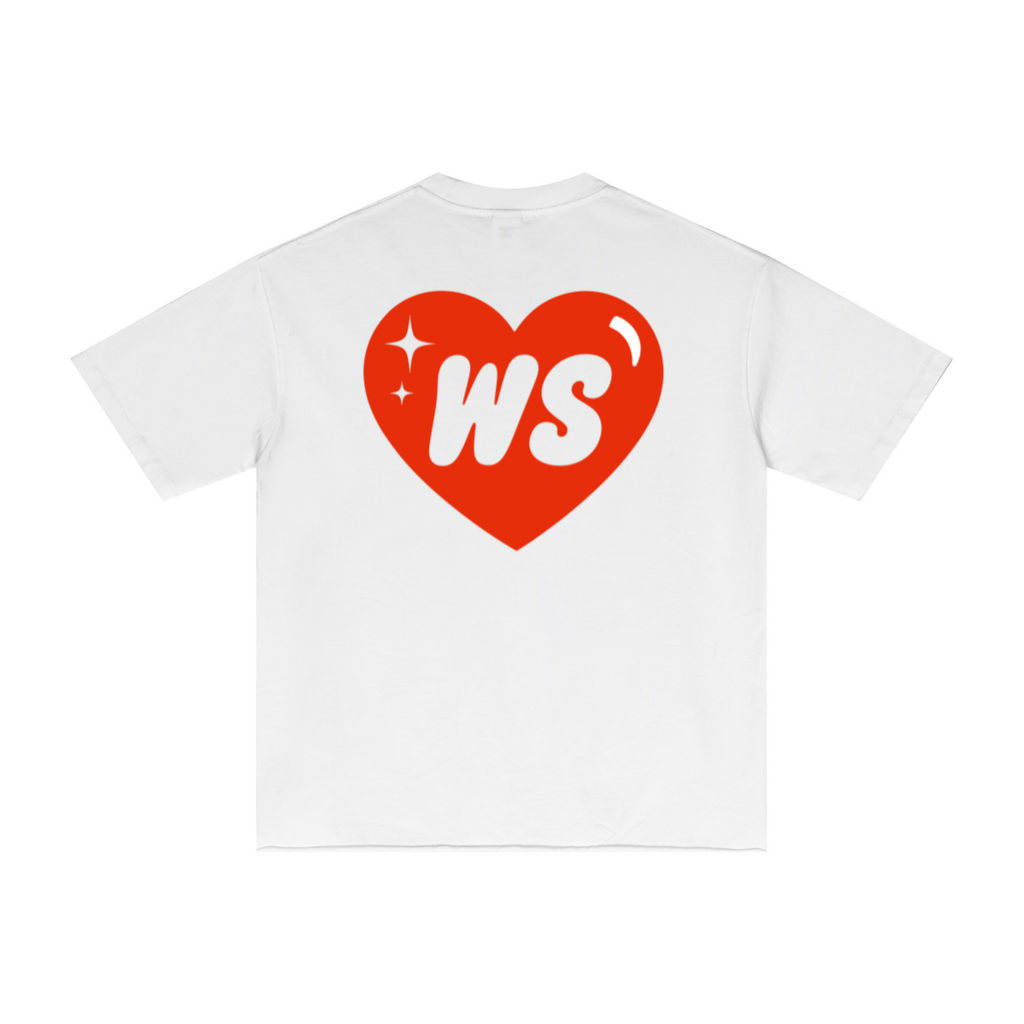 275GSM Men’s Raw-Edge Pigment-Wash T-shirt White