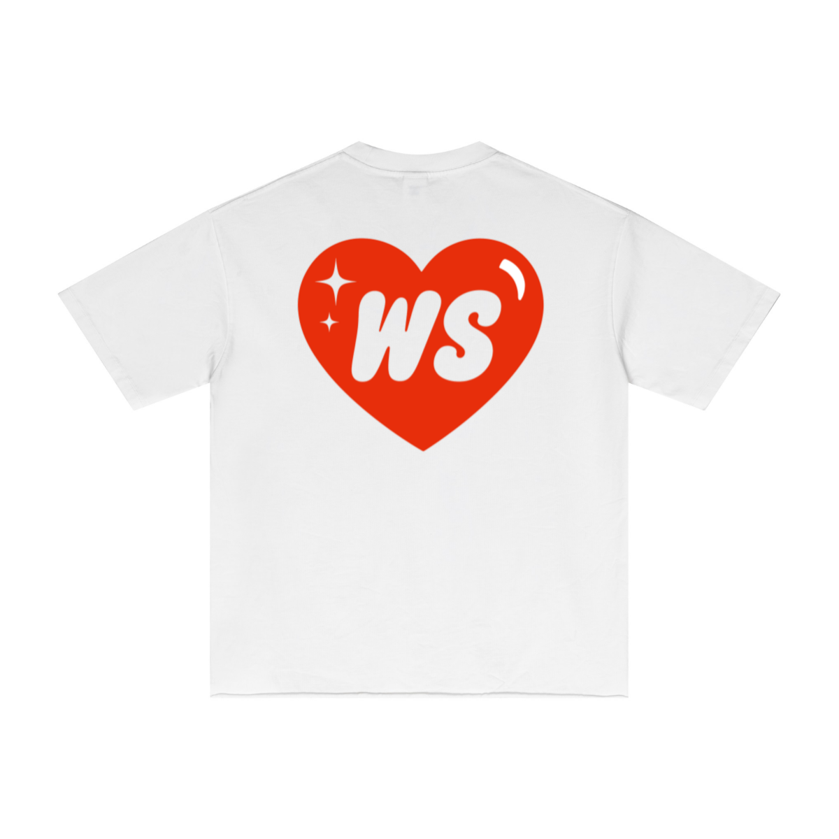 275GSM Men’s Raw-Edge Pigment-Wash T-shirt White