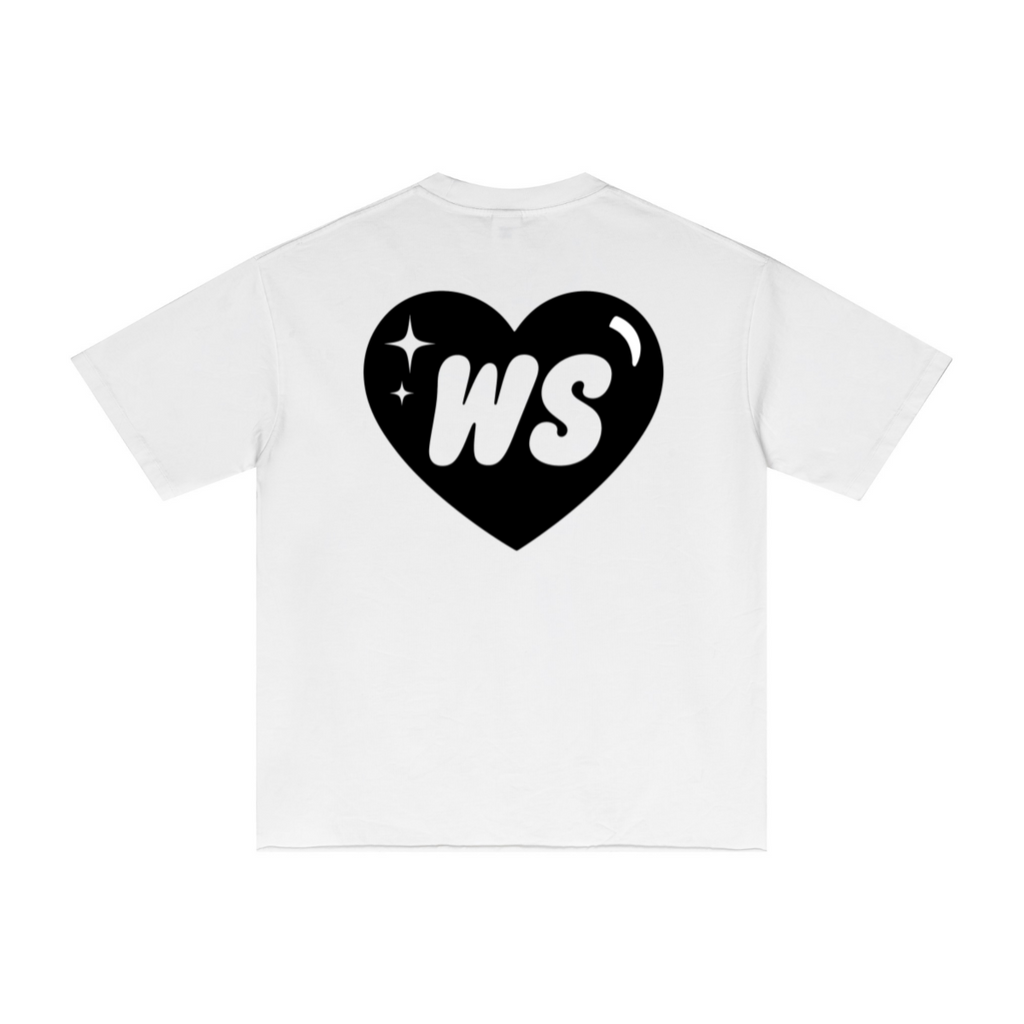 275GSM Men’s Raw-Edge Pigment-Wash T-shirt White
