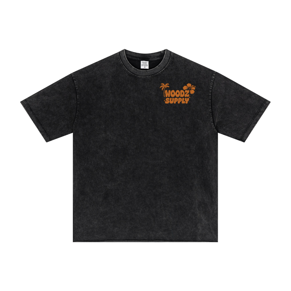 275GSM Men’s Raw-Edge Pigment-Wash T-shirt Snow Wash
