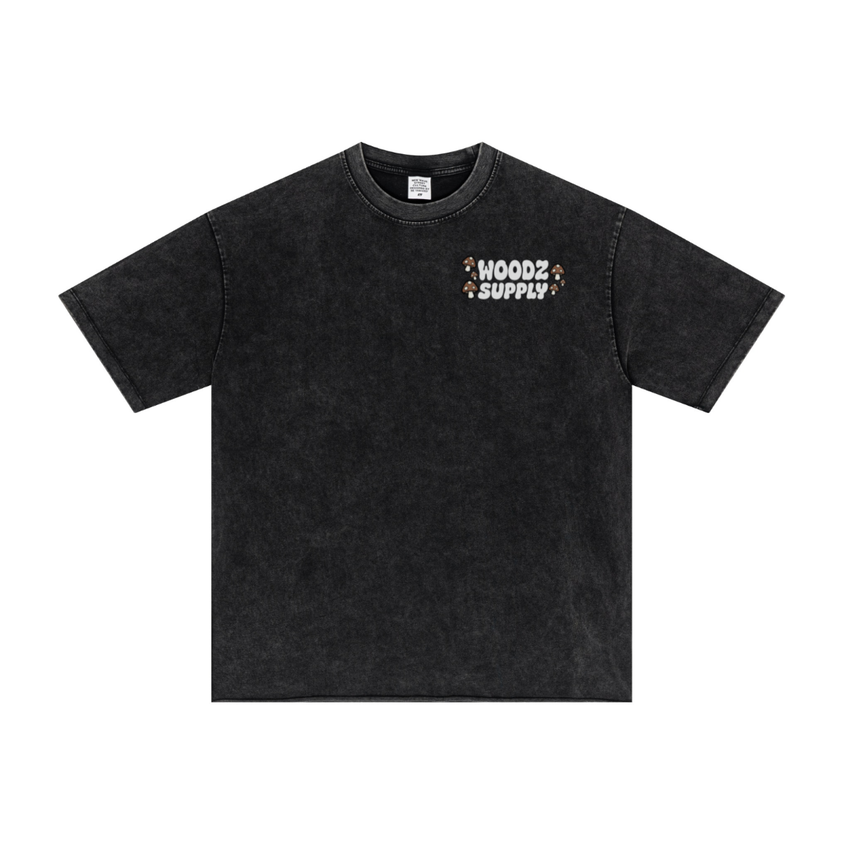 275GSM Men’s Raw-Edge Pigment-Wash T-shirt Snow Wash