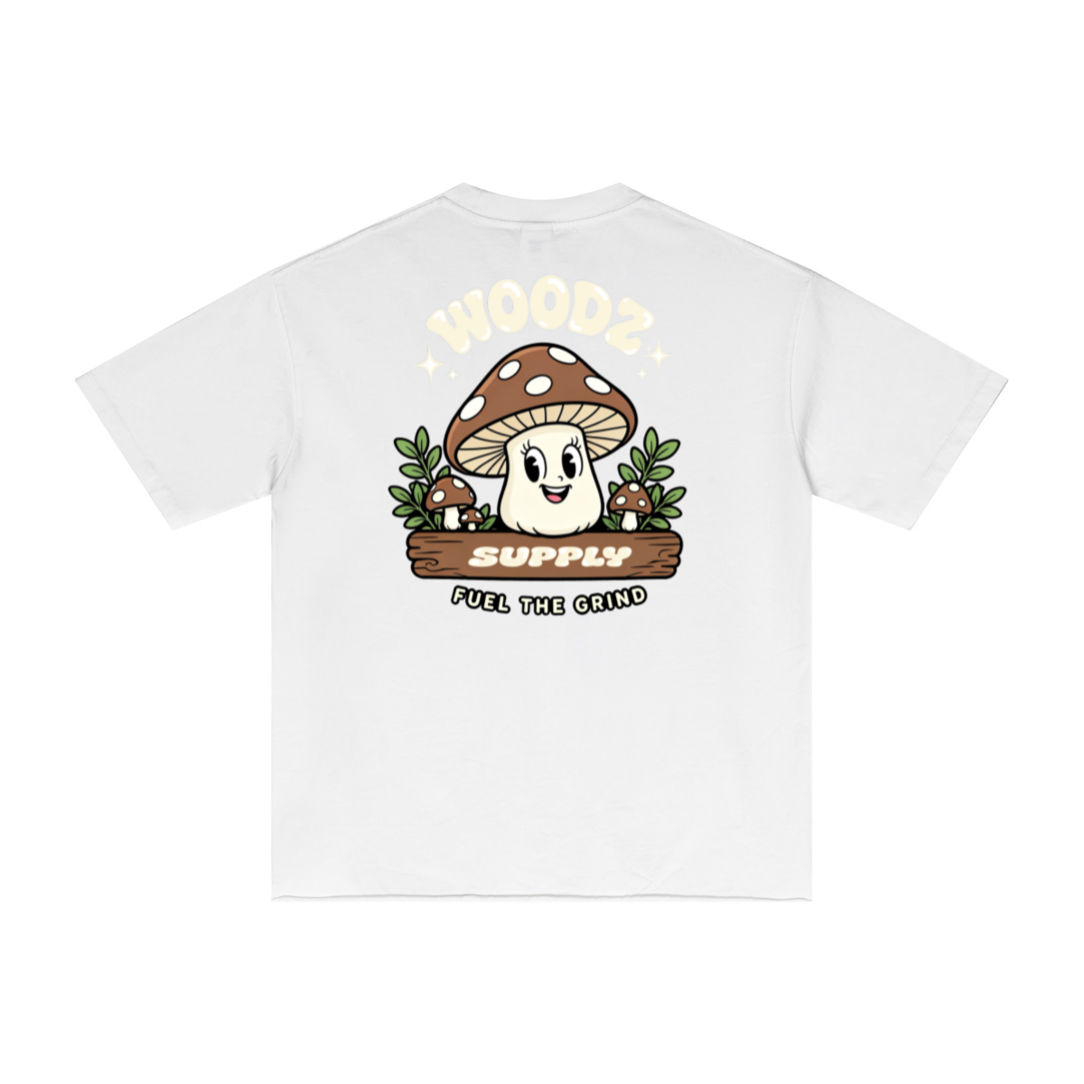 275GSM Men’s Raw-Edge Pigment-Wash T-shirt White