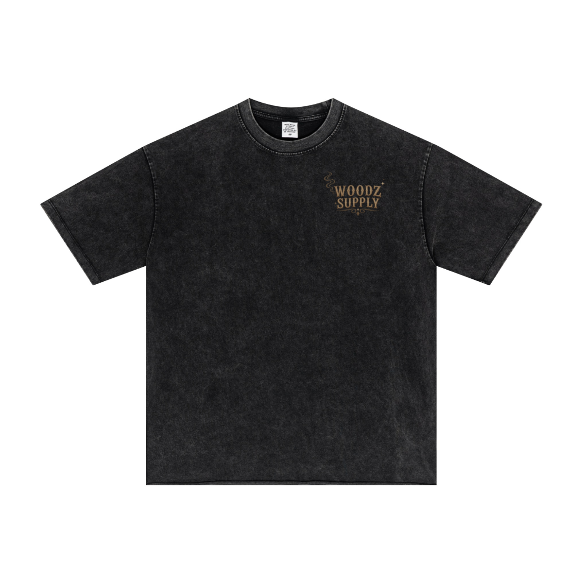 275GSM Men’s Raw-Edge Pigment-Wash T-shirt Snow Wash