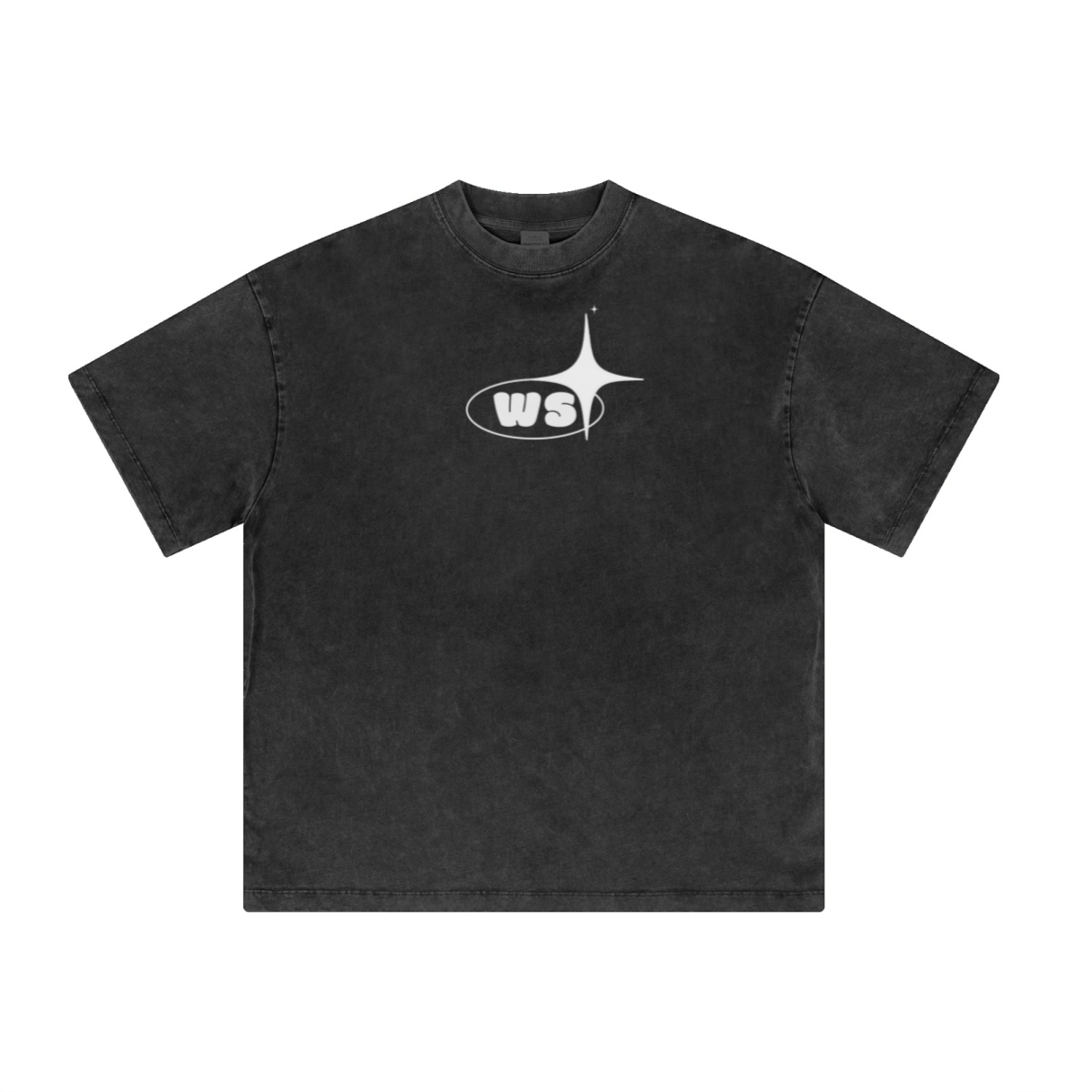 315GSM Unisex Casual Tight-Neck T-Shirt Snow Wash