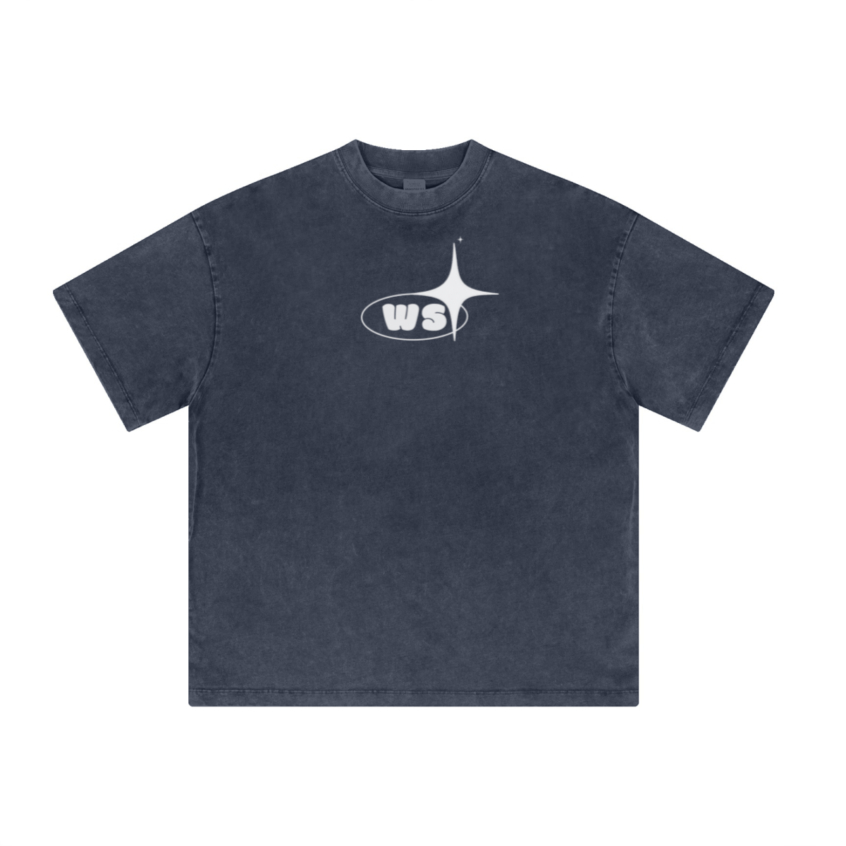 315GSM Unisex Casual Tight-Neck T-Shirt Dark Blue