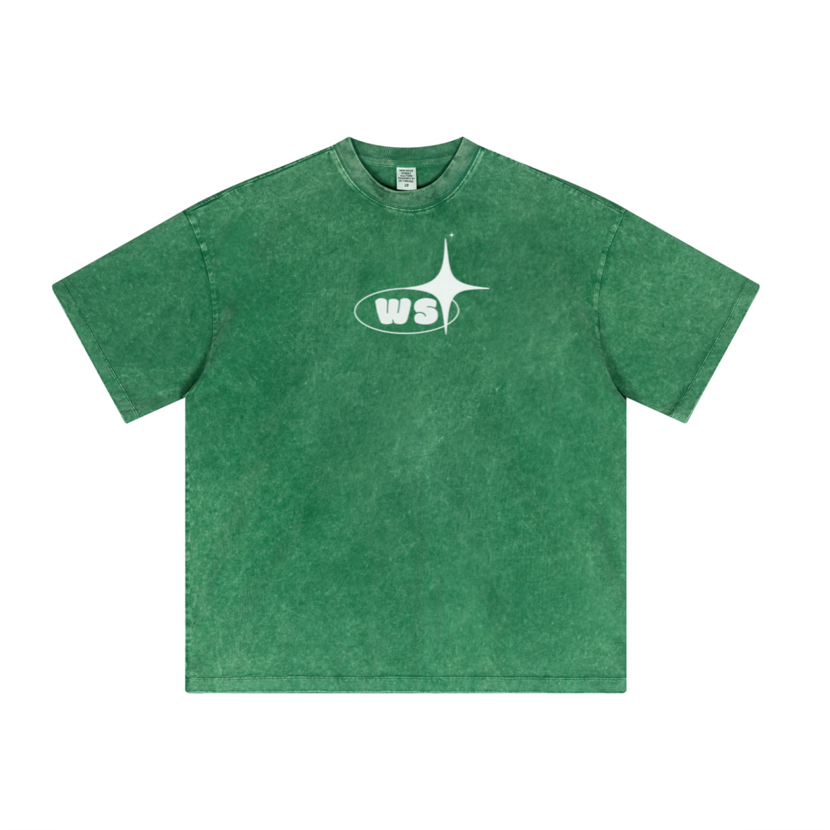 315GSM Unisex Casual Tight-Neck T-Shirt Green