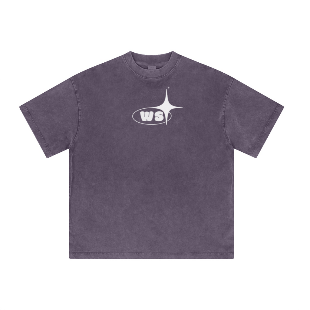 315GSM Unisex Casual Tight-Neck T-Shirt Purple