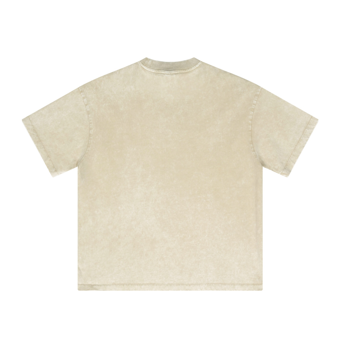 315GSM Unisex Casual Tight-Neck T-Shirt Beige