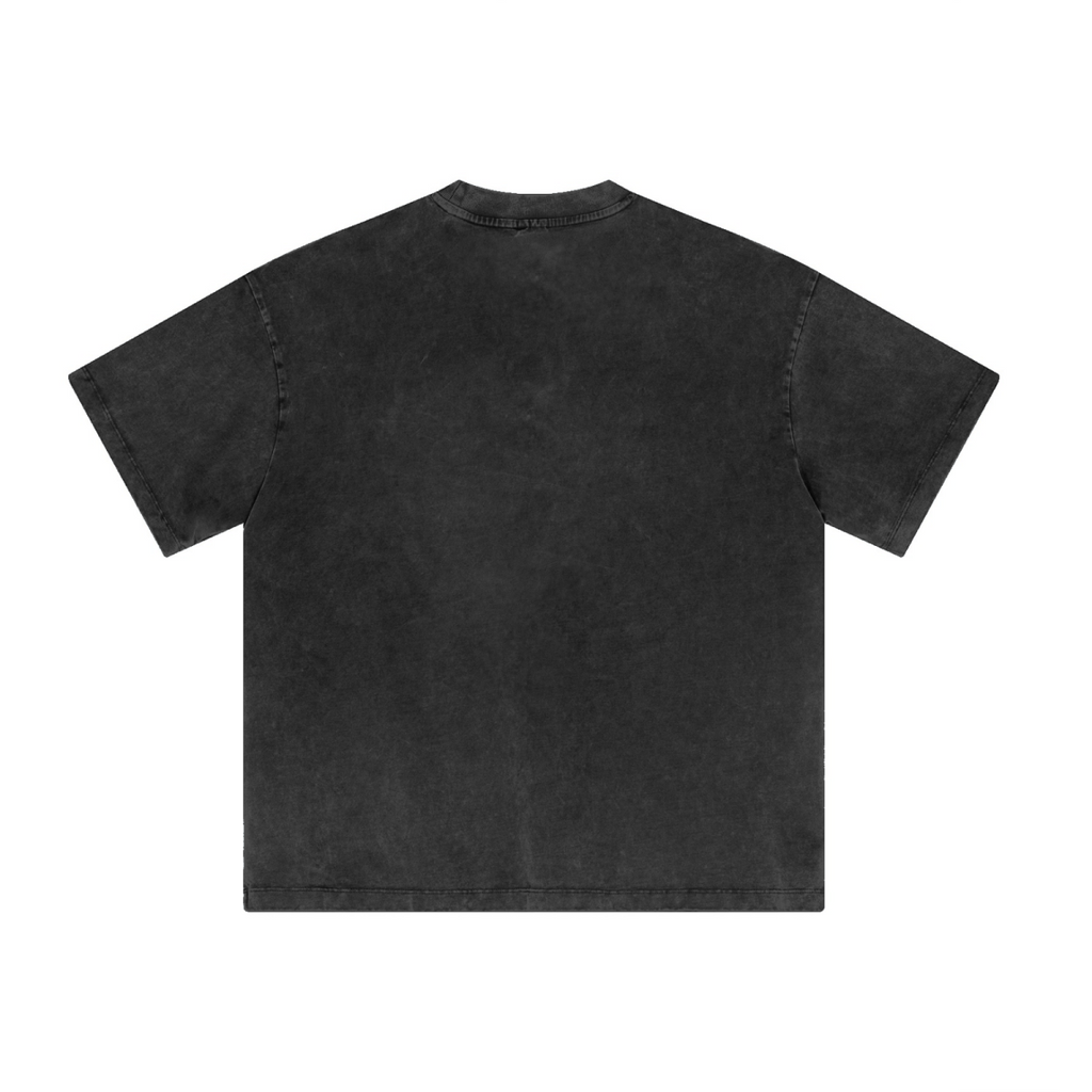 315GSM Unisex Casual Tight-Neck T-Shirt Snow Wash