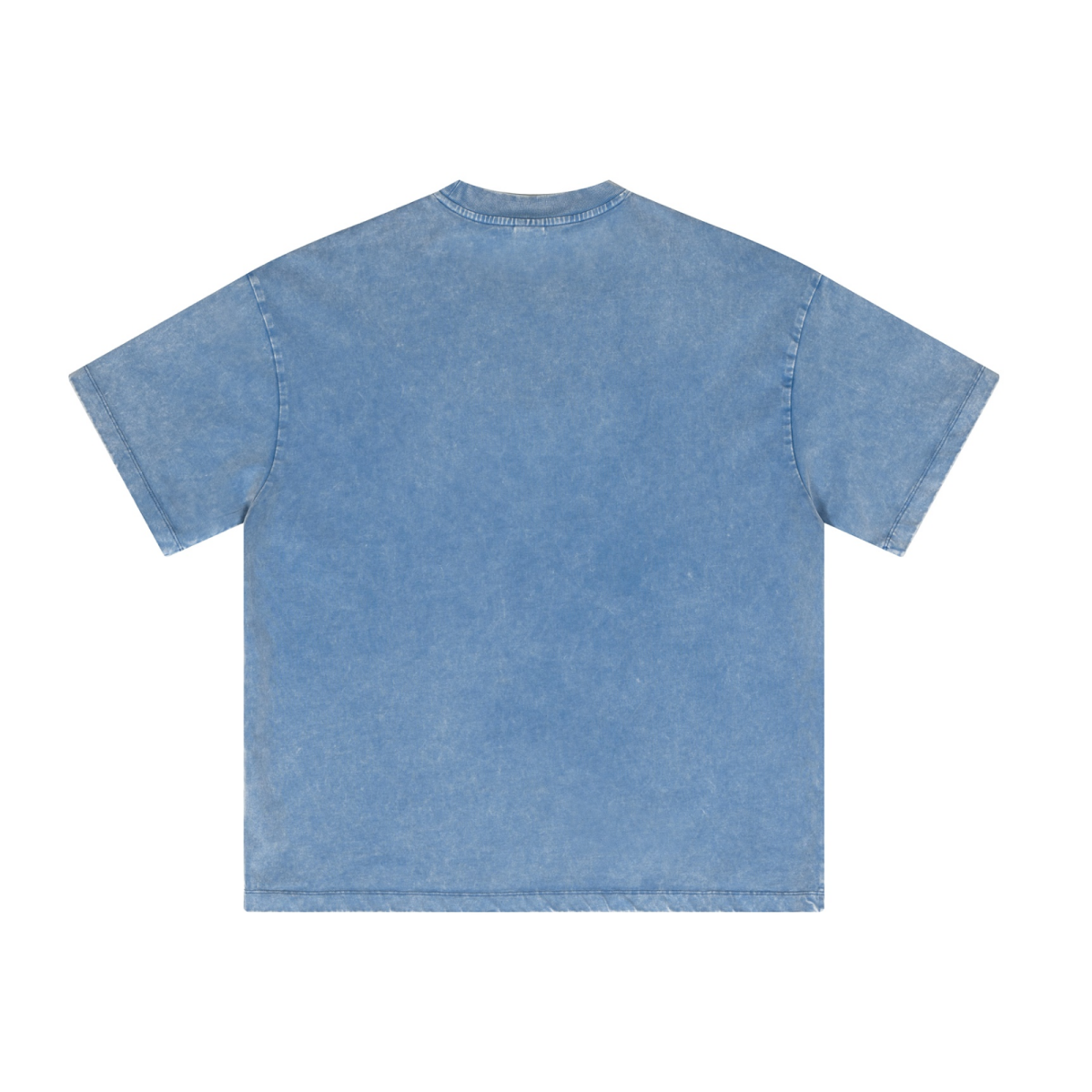 315GSM Unisex Casual Tight-Neck T-Shirt Light Blue