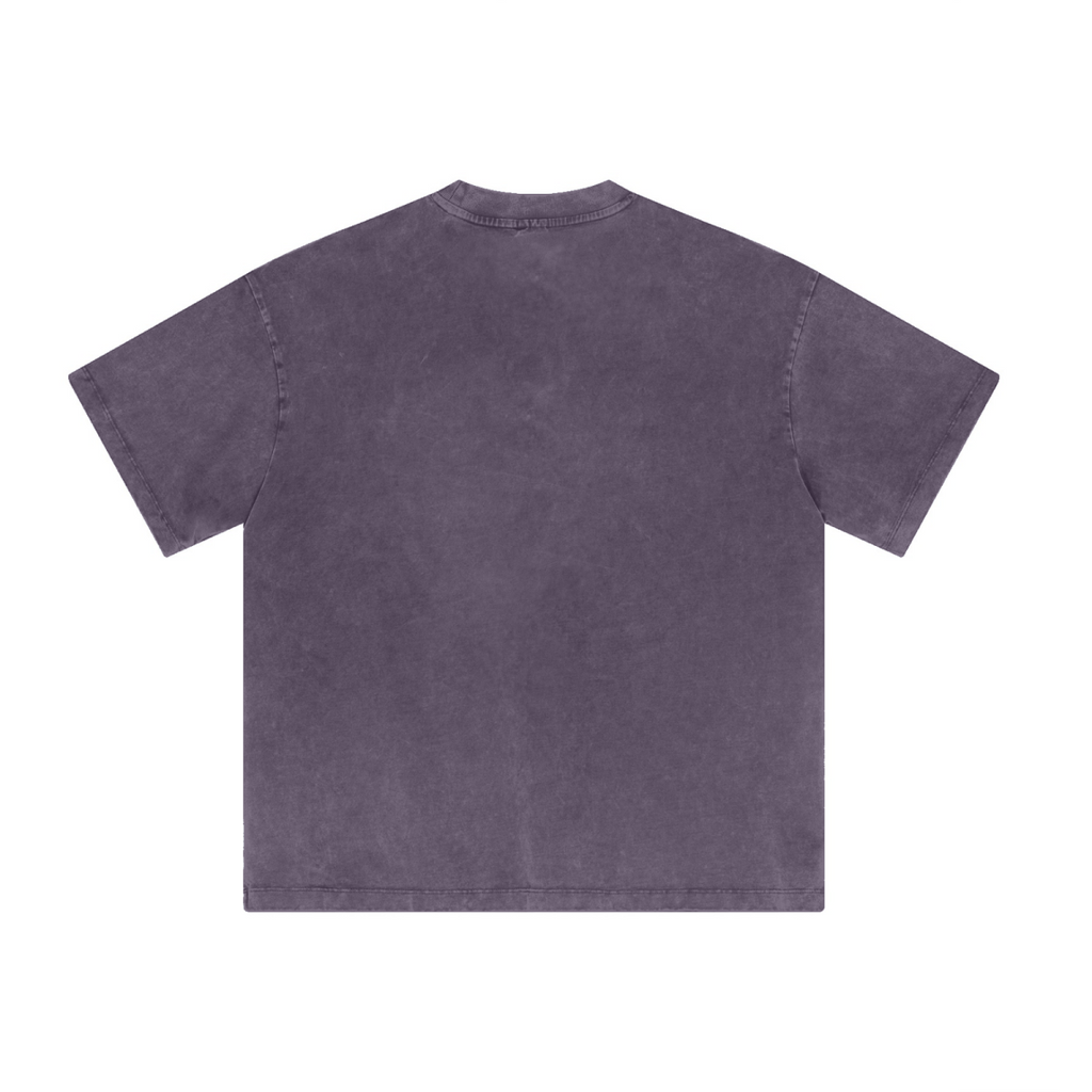 315GSM Unisex Casual Tight-Neck T-Shirt Purple