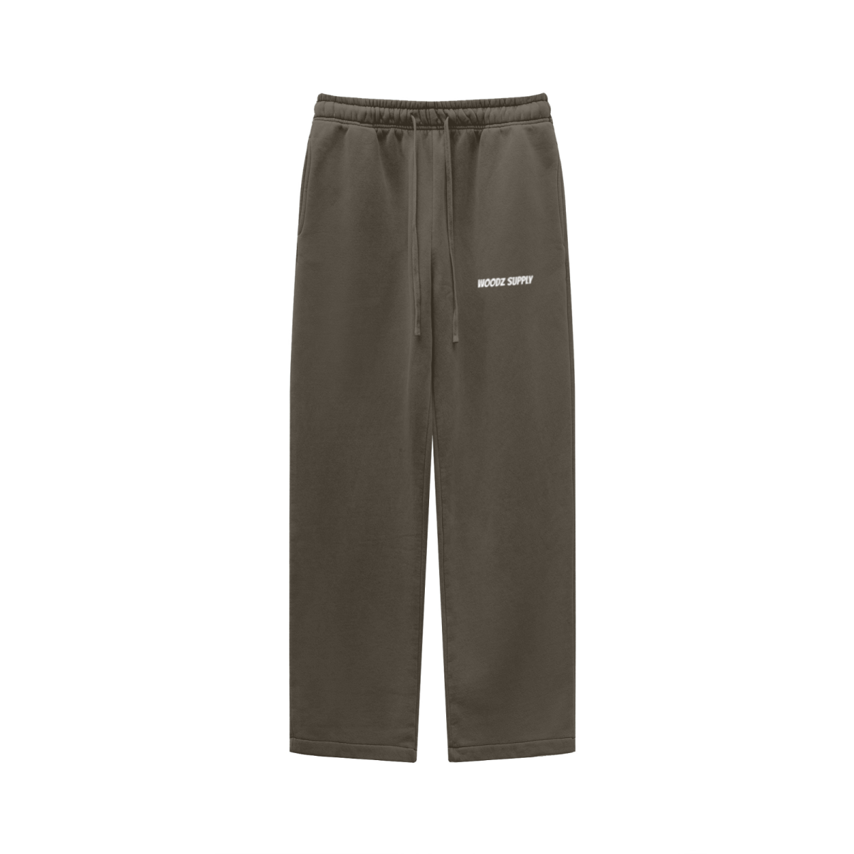 360GSM Unisex Heavyweight Fleece Washed Straight-Leg Pants Coffee Brown
