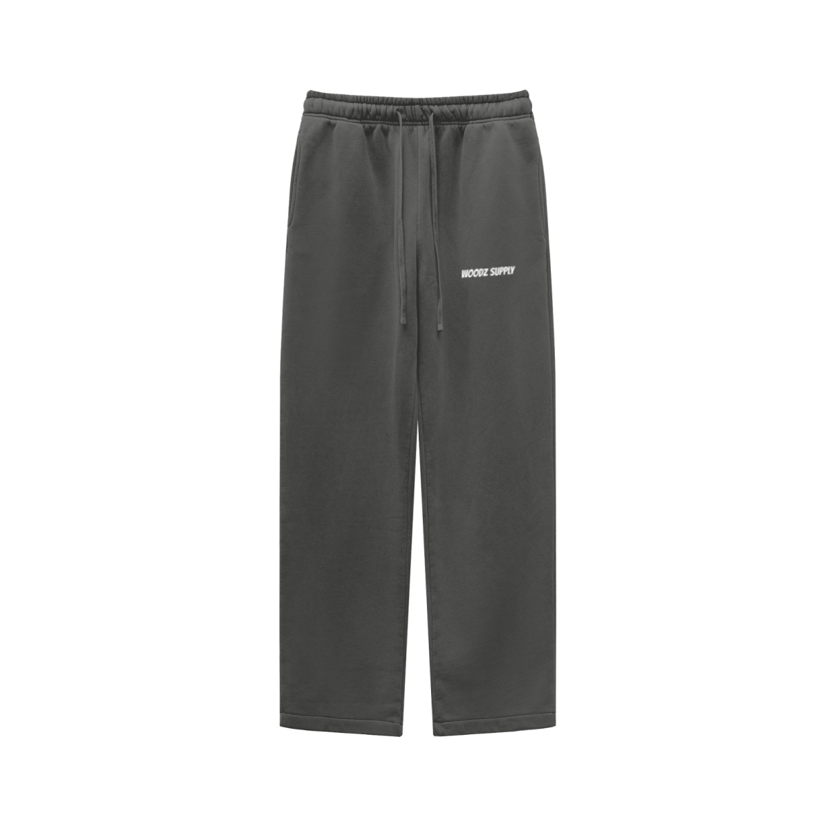 360GSM Unisex Heavyweight Fleece Washed Straight-Leg Pants Dark Grey