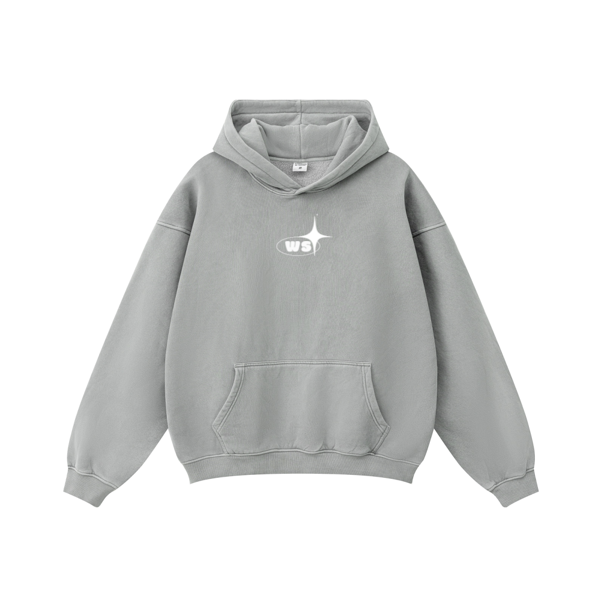 360GSM Unisex Vintage-Wash Hoodie Medium Grey