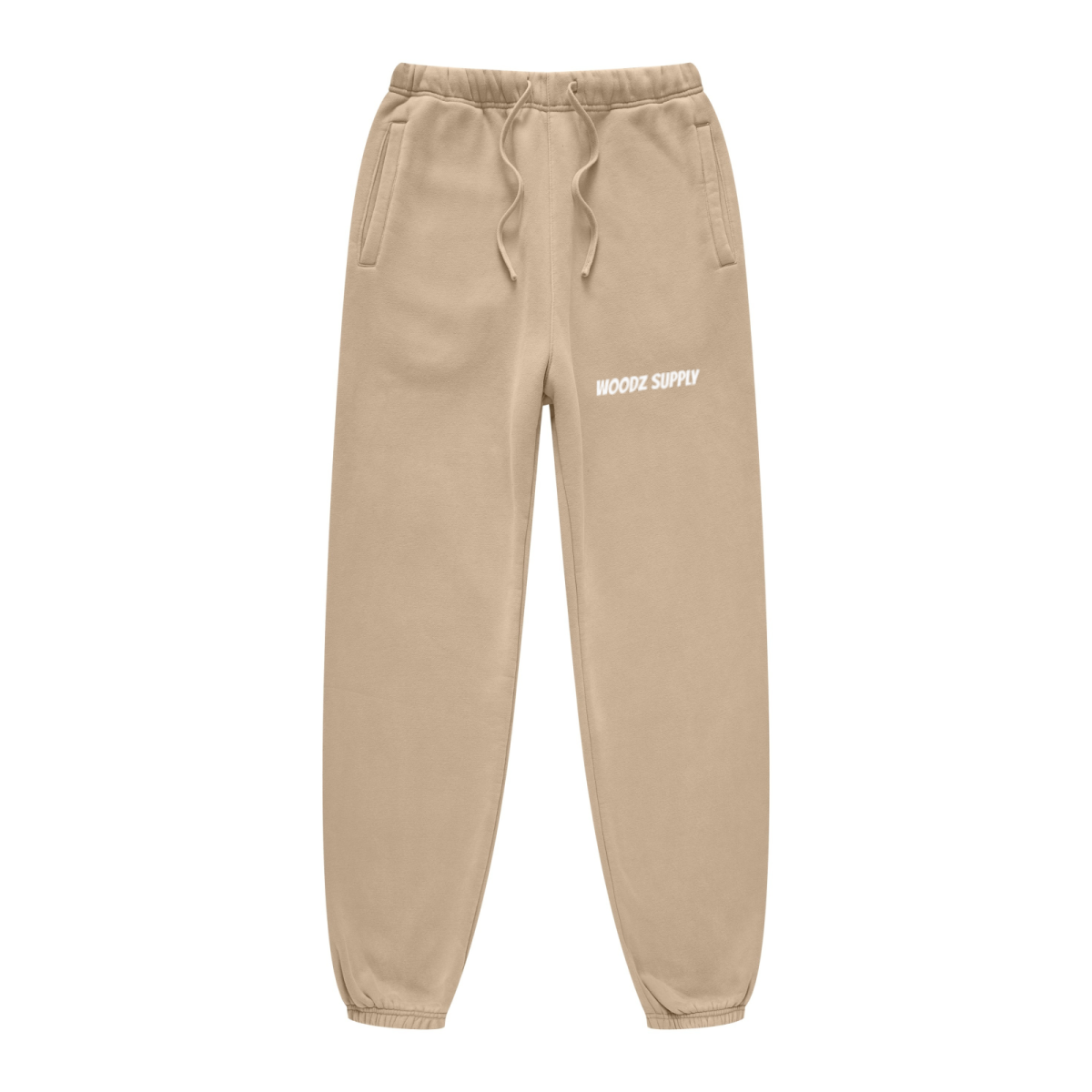 440GSM Unisex Relaxed Fit Loopback Terry Jogger Pants Khaki