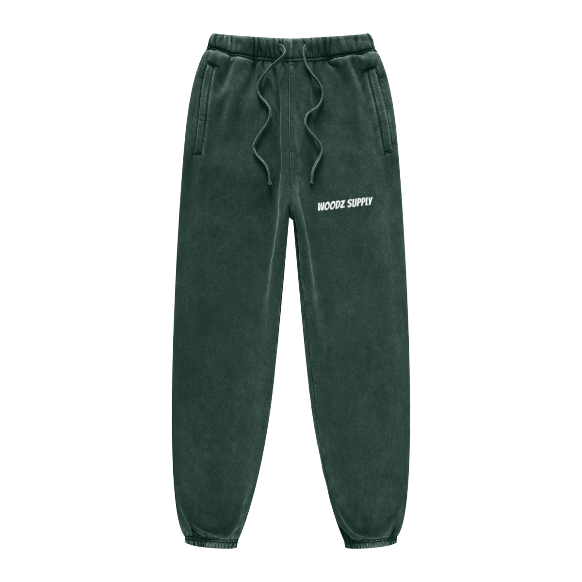 440GSM Unisex Relaxed Fit Loopback Terry Jogger Pants Emerald Green