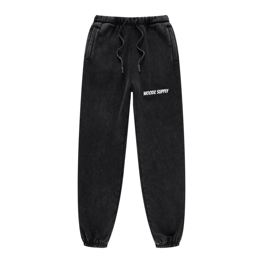 440GSM Unisex Relaxed Fit Loopback Terry Jogger Pants Black