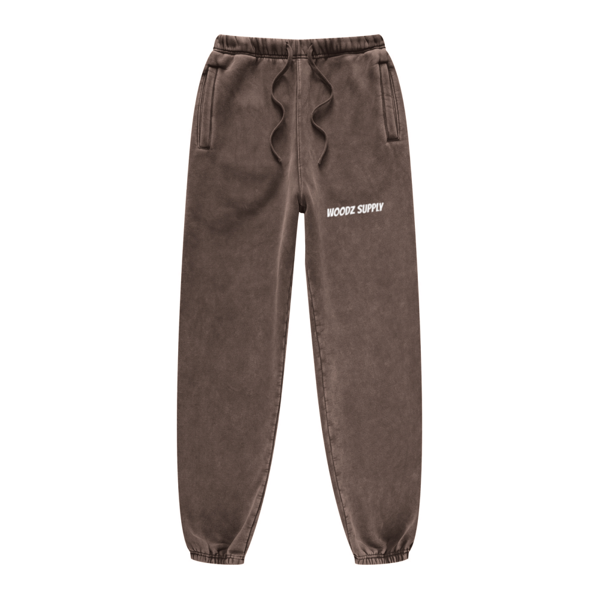 440GSM Unisex Relaxed Fit Loopback Terry Jogger Pants Brown