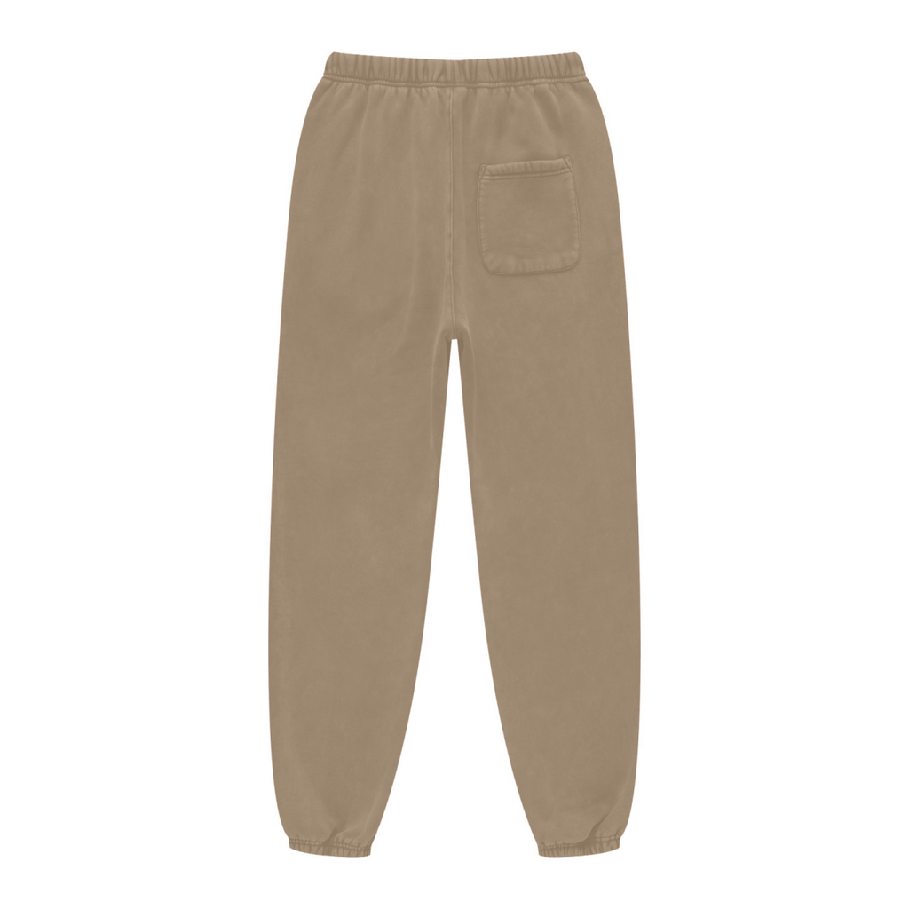 440GSM Unisex Relaxed Fit Loopback Terry Jogger Pants Khaki
