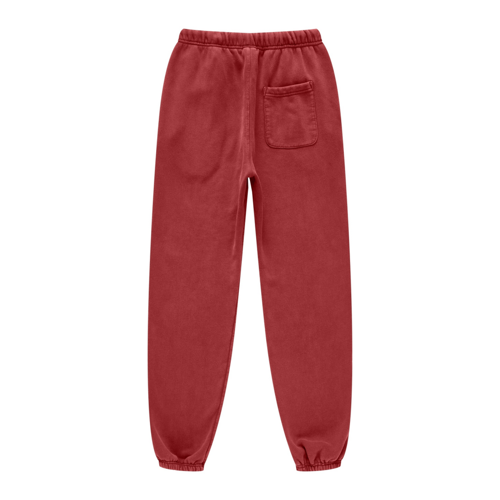 440GSM Unisex Relaxed Fit Loopback Terry Jogger Pants Red