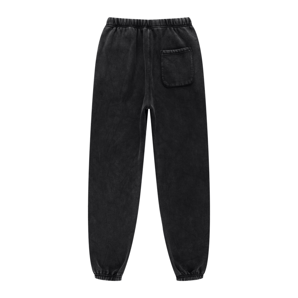 440GSM Unisex Relaxed Fit Loopback Terry Jogger Pants Black