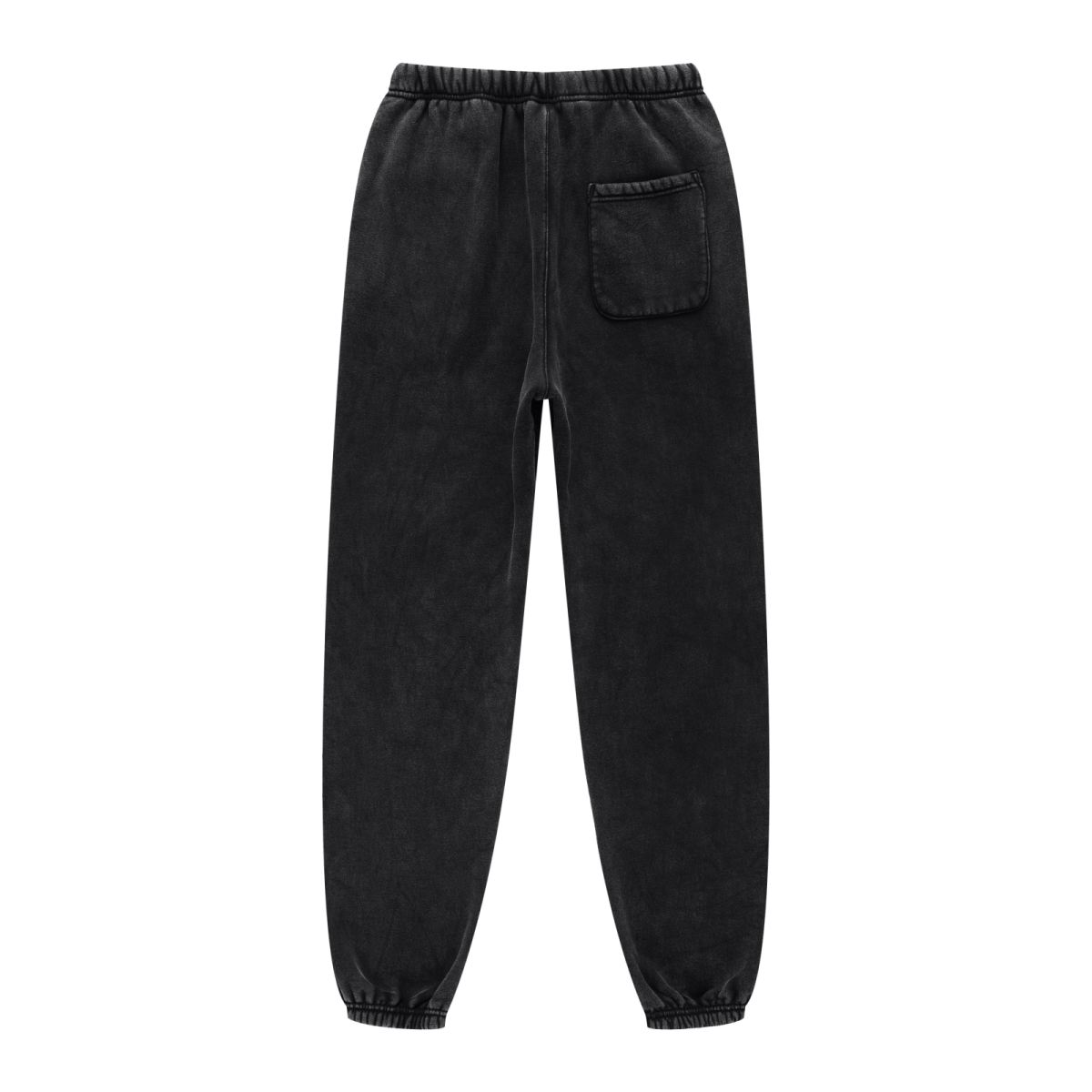 440GSM Unisex Relaxed Fit Loopback Terry Jogger Pants Black