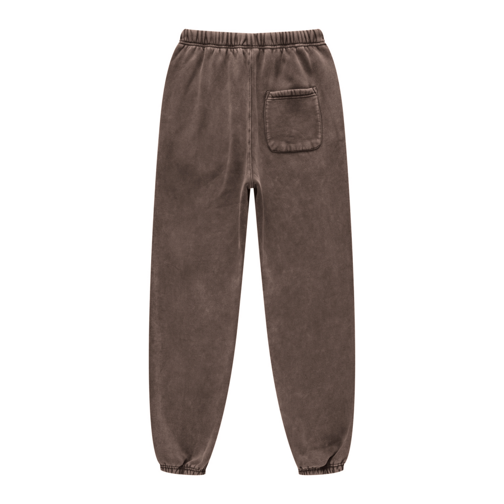 440GSM Unisex Relaxed Fit Loopback Terry Jogger Pants Brown