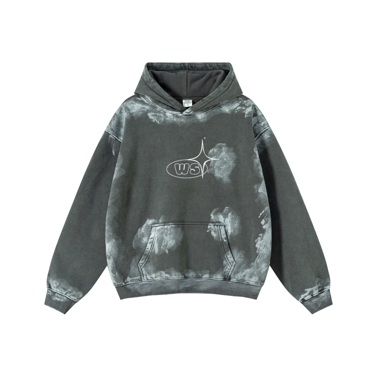 400GSM Unisex Heavyweight Vintage-Wash Hoodie Dark gray