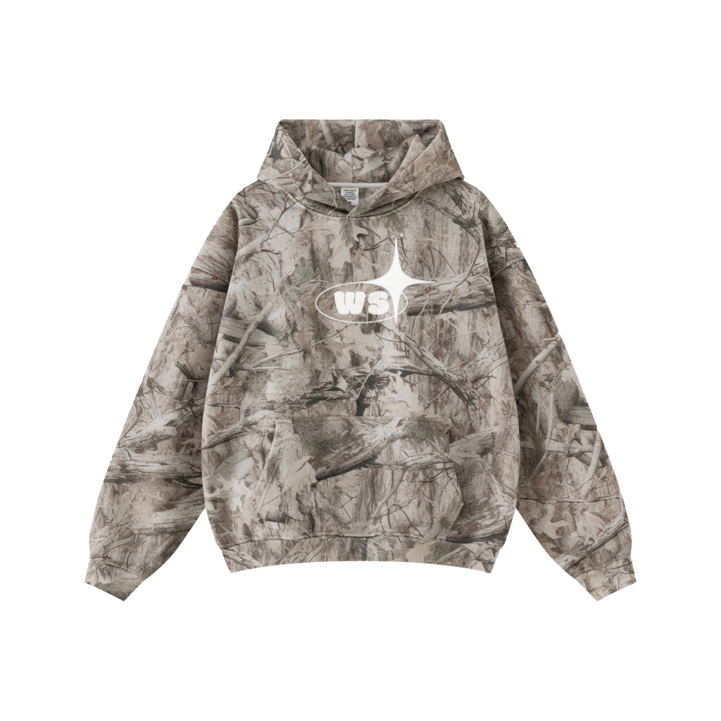 340GSM Men’s Heat-Transfer Desert Camouflage Hoodie Branch Camouflage