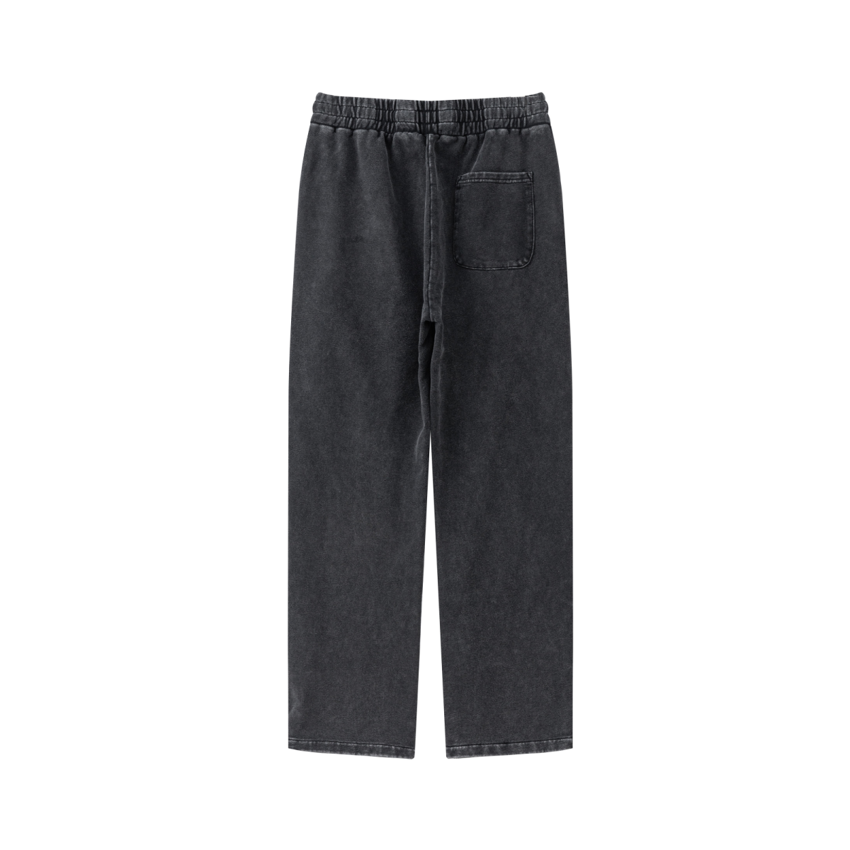 380GSM Men's Vintage-Wash Loose-Fit Straight-Leg Terry Sweatpants Snow Wash Grey