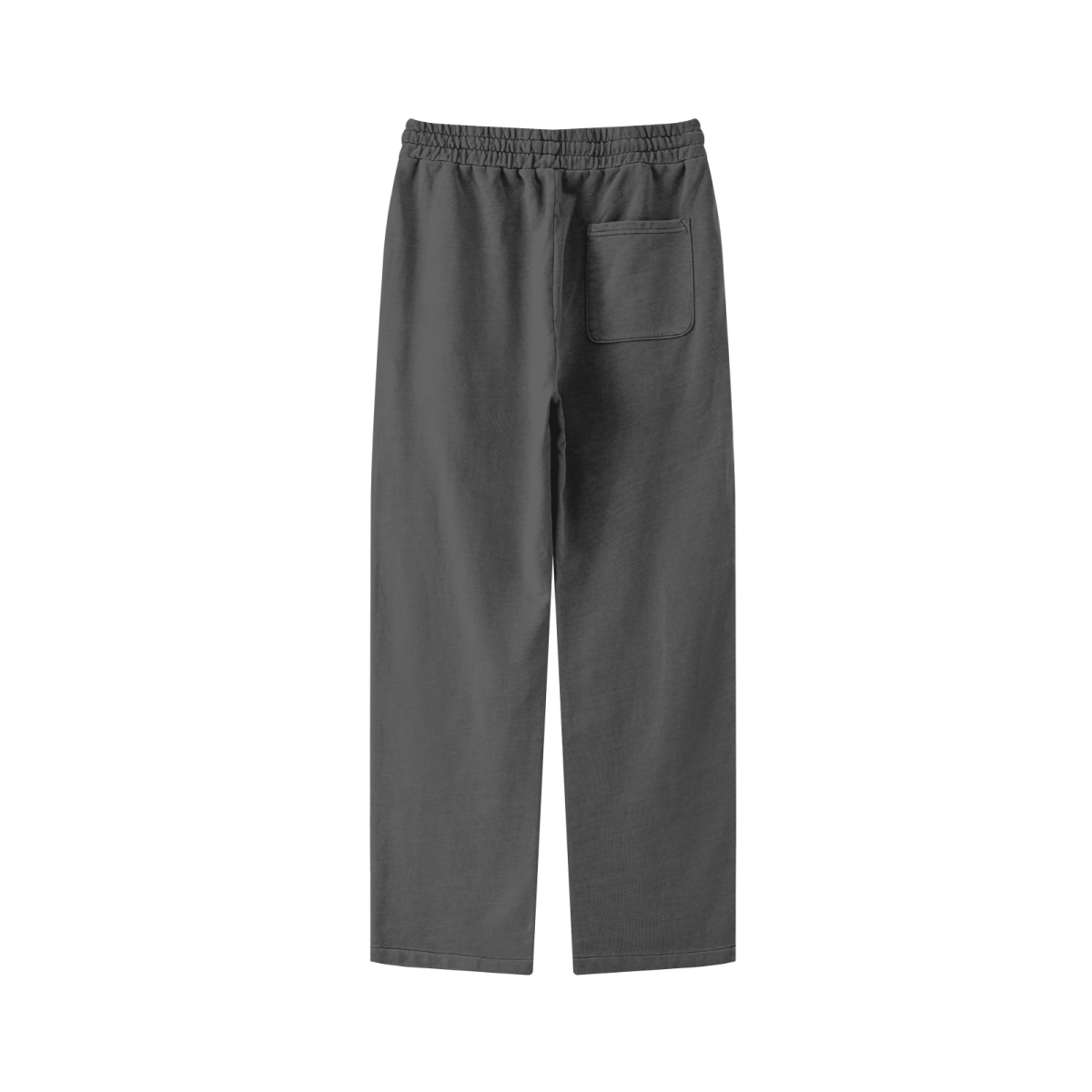 380GSM Men's Vintage-Wash Loose-Fit Straight-Leg Terry Sweatpants Dark Grey