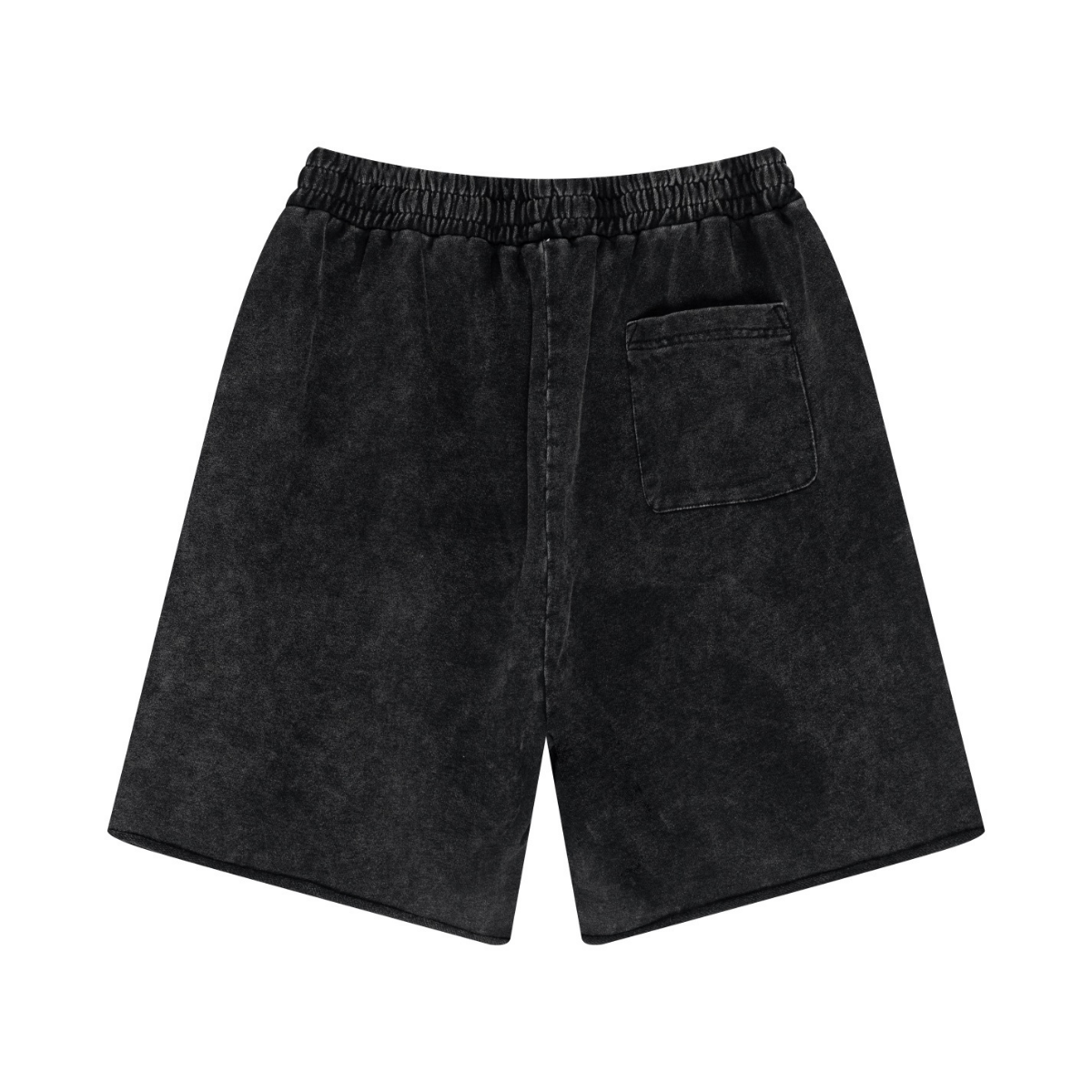 330GSM Unisex 100%Cotton Beefy Fabric Handcrafted Distressed Shorts Vintage Black