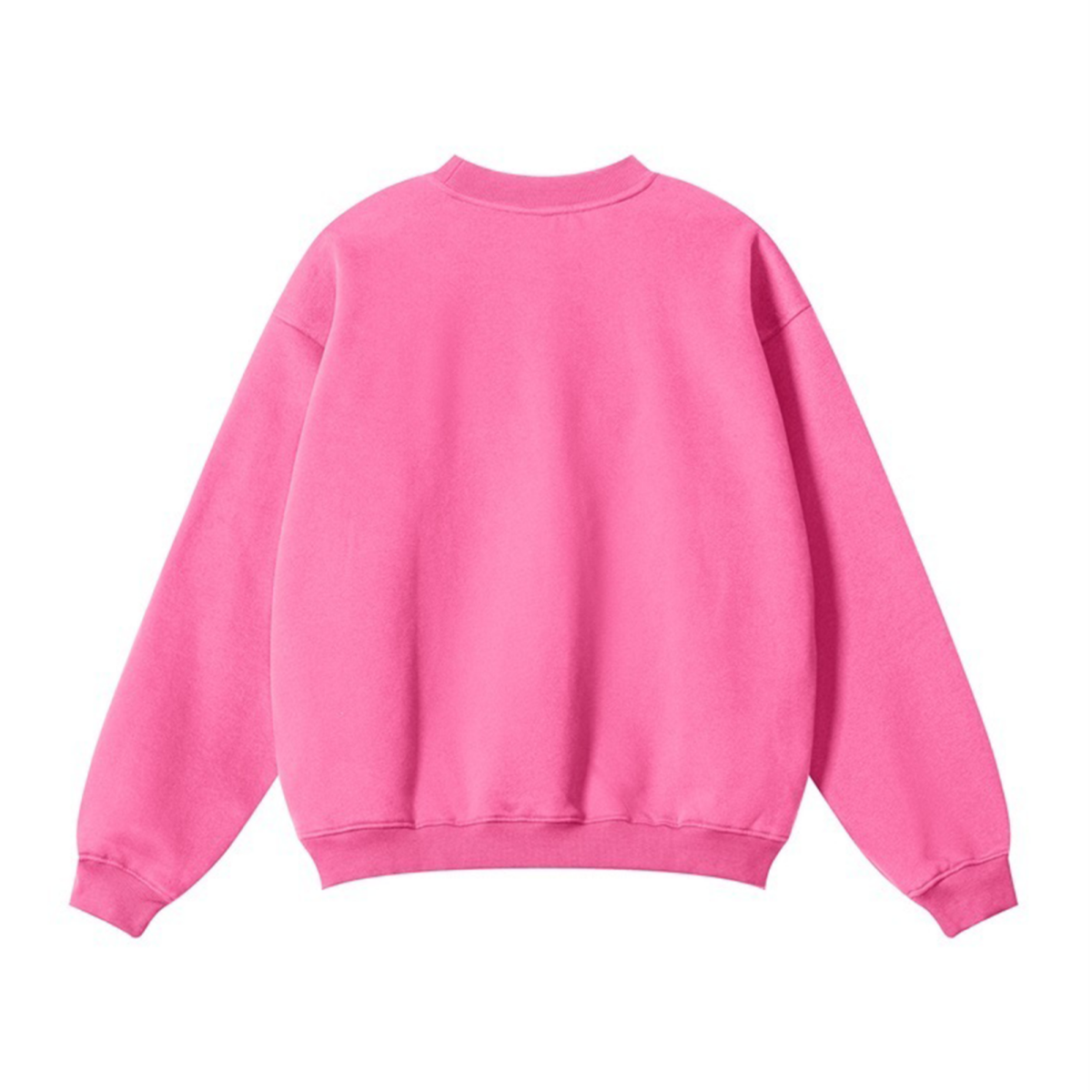 345GSM Women’s Solid-Color Crew Neck  Relaxed Fit Sweatshirt Dusty Pink