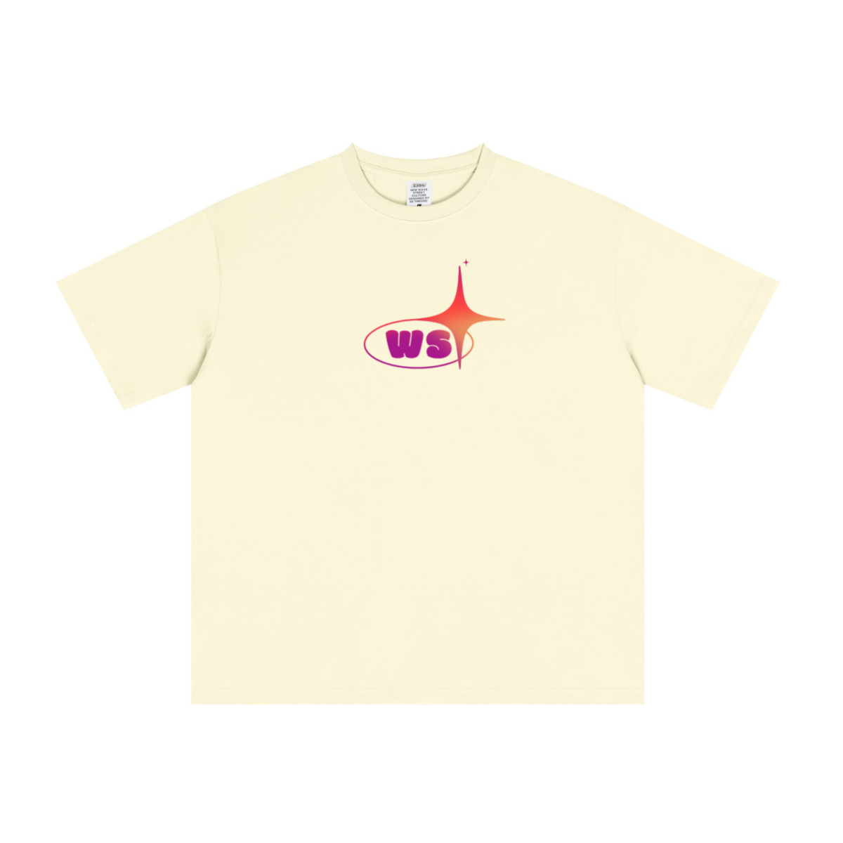 235GSM Men's cool-touch Crew Neck T-shirt Apricot