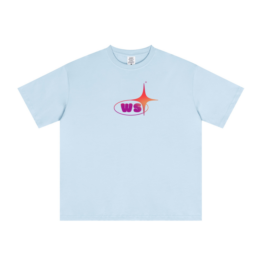 235GSM Men's cool-touch Crew Neck T-shirt Light blue