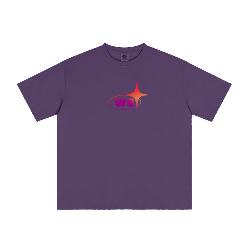 235GSM Men's cool-touch Crew Neck T-shirt Purple