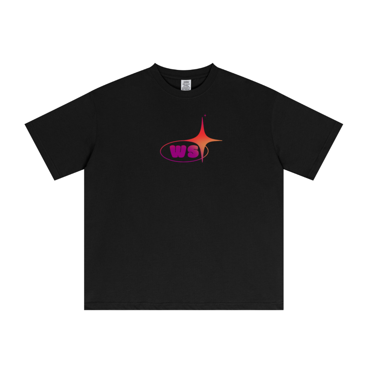 235GSM Men's cool-touch Crew Neck T-shirt Black