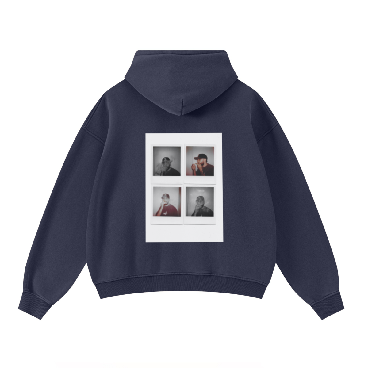 400GSM Unisex Washed Heavyweight Boxy-Fit Hoodie Vintage Royal Blue
