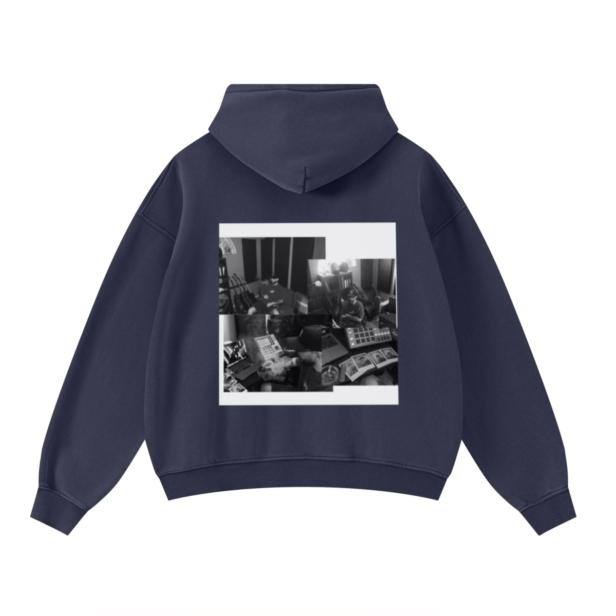 400GSM Unisex Washed Heavyweight Boxy-Fit Hoodie Vintage Royal Blue